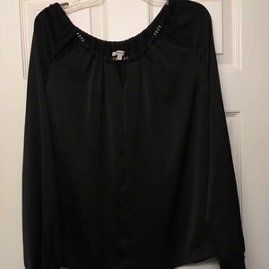 Black chain detail blouse